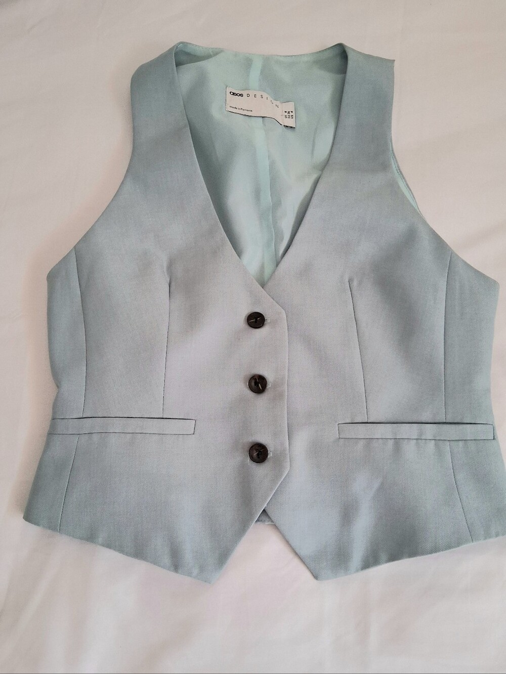 ASOS DESIGN LIGHT BLUE VEST